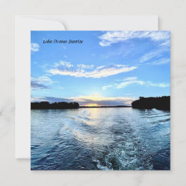 Note Kaart Lake Oconee Sunset - Blauwe Fluweel Nac Notitiekaartje