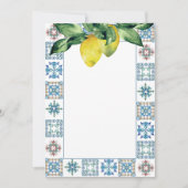 Note Kaarten Citroenen met Blauw Amalfi Tegel Patr (Voorkant)