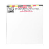 Note Pad for Mission of Hope Notitieblok (Voorkant)