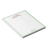 Note Pad with Name Soft Pink Roses Notitieblok (Schuin)