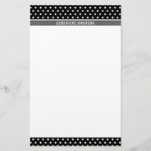 NOTE PAPER mini polka dot patroon zwart wit grijs Briefpapier (Voorkant)