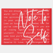 "Note to Self" Inspirational Magnet (Voorkant)