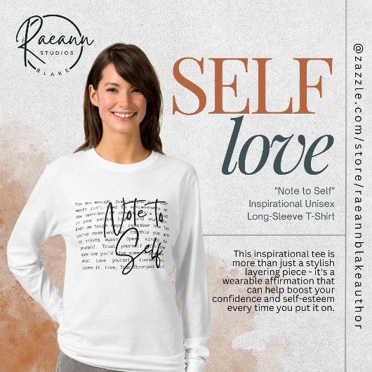 "Note to Self" Inspirational Unisex Long-Sleeve T-shirt