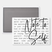 "Note to Self" Inspirerend magneet (Voorkant / Achterkant)