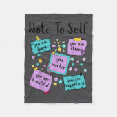 Note To Self You Suicide Prevention Awareness  Fleece Deken (Voorkant)