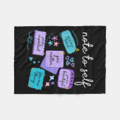 Note To Self You Suicide Prevention Awareness Fleece Deken (Voorkant (Horizontaal))