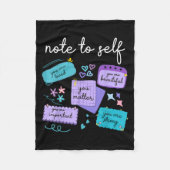 Note To Self You Suicide Prevention Awareness  Fleece Deken (Voorkant)