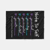 Note To Self You Suicide Prevention Awareness  Fleece Deken (Voorkant (Horizontaal))