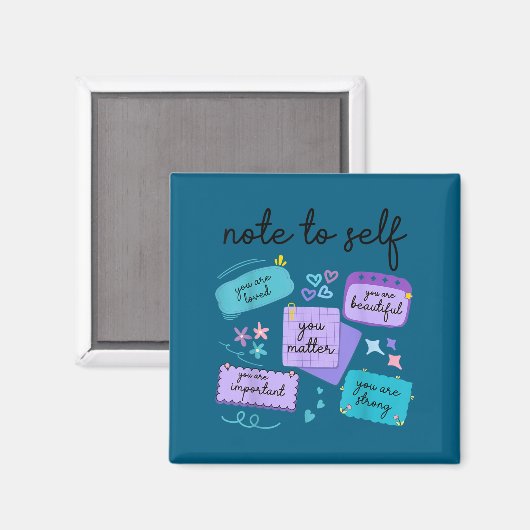 Note To Self You Suicide Prevention Awareness  Magneet (Voorkant / Achterkant)