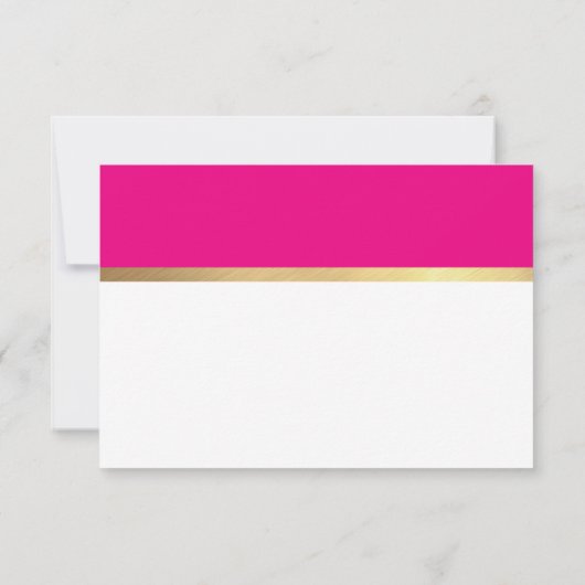 NOTE ultra trendy roze zwart goud Bedankkaart (Achterkant)