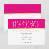 NOTE ultra trendy roze zwart goud Bedankkaart (Voorkant / Achterkant)