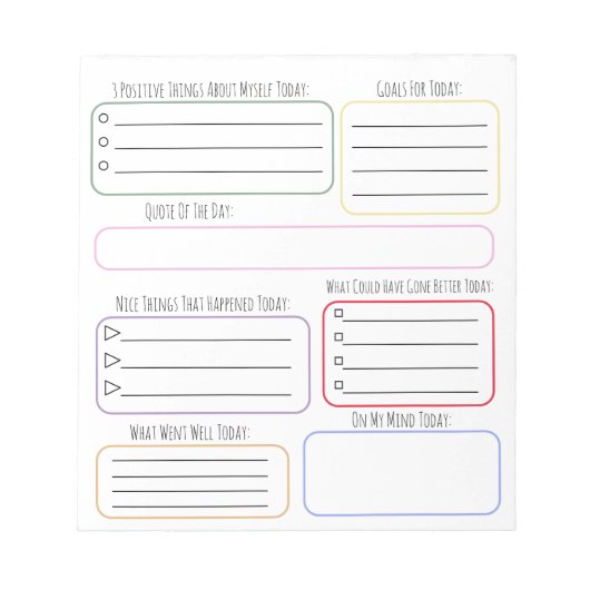 Notebook (13,97 x 15,24 cm), 40 Pages - Today Notitieblok (Voorkant)