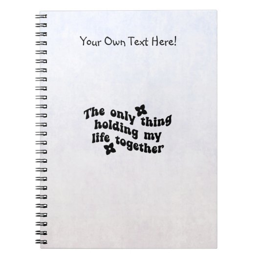 Notebook (16,5 x 22,2 cm) - The Only Thing Notitieboek (Voorkant)