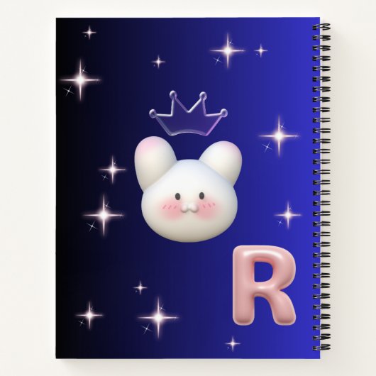 notebook 3D Soft Cute Rabbit Notitieboek (Achterkant)