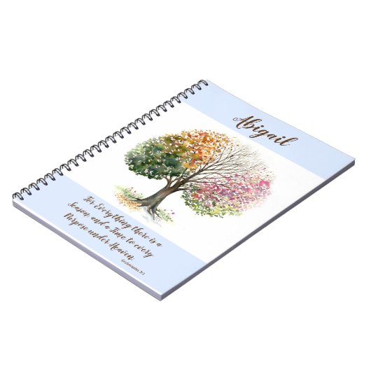 NOTEBOOK 4 SEASON TREE GEPERSONALISEERD EN BIBLE V NOTITIEBOEK (Linkerzijde)