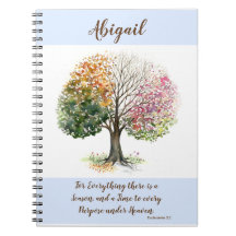 NOTEBOOK 4 SEASON TREE GEPERSONALISEERD EN BIBLE V