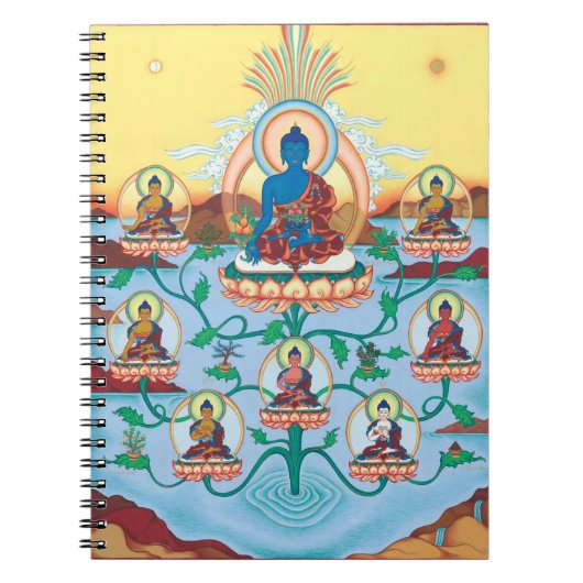 NOTEBOOK 8 Medicine Buddhas - Masters of Healing Notitieboek (Voorkant)