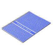  notebook, blauwe/witte pooldots notitieboek (Linkerzijde)