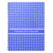 notebook, blauwe/witte pooldots notitieboek (Voorkant)