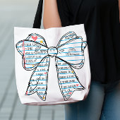 Notebook Bow Teacher Back to School Personalized Crossbody Tas