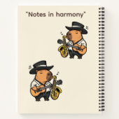  Notebook – Capybara Music Notes Notitieboek (Achterkant)