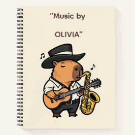 Notebook – Capybara Music Notes Notitieboek