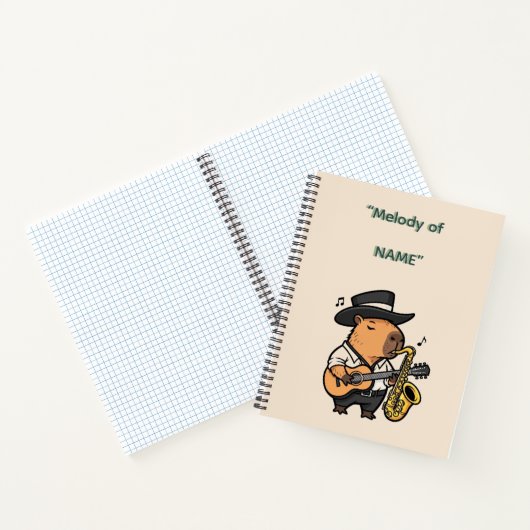 Notebook – Capybara Music Notes
Notitieboek (Binnen)
