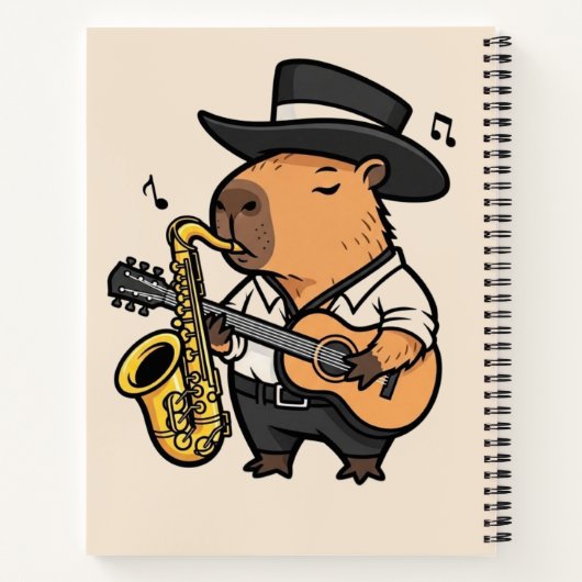 Notebook – Capybara Music Notes
Notitieboek (Achterkant)