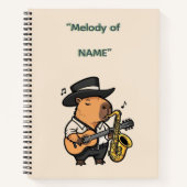 Notebook – Capybara Music Notes
Notitieboek (Voorkant)