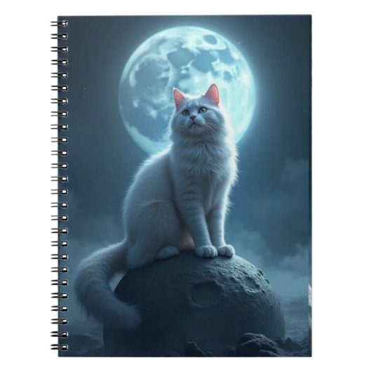 notebook cat and the moon notitieboek (Voorkant)