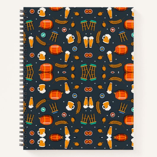 Notebook covers with a playful, colorful pattern notitieboek (Voorkant)