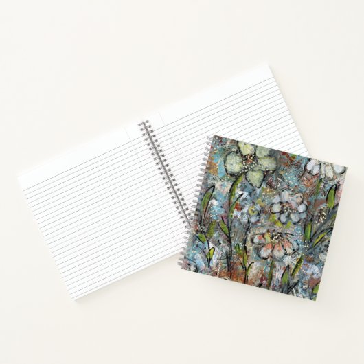 Notebook featuring mixed media floral artwork  notitieboek (Binnen)