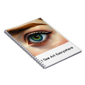 Notebook I see Art artistic eye gift Notitieboek (Rechterzijde)