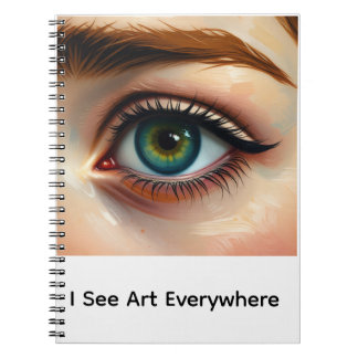 Notebook I see Art artistic eye gift Notitieboek