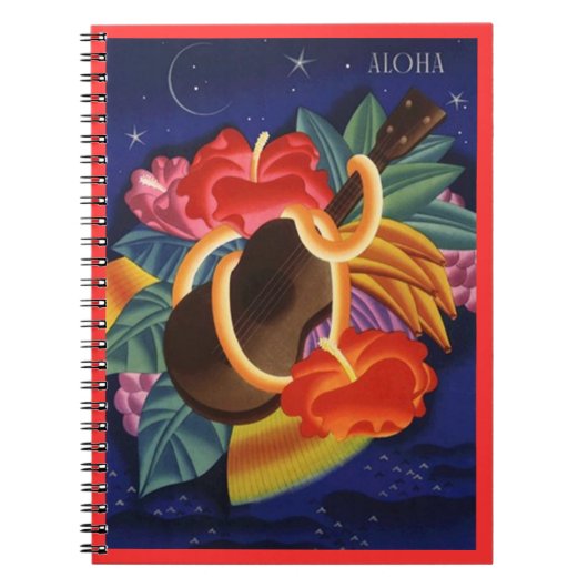 Notebook Journal Aloha Diary Ukulele Island Nights Notitieboek (Voorkant)
