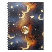 Notebook – Luxury Fiery Orange Celestial Notitieboek (Voorkant)
