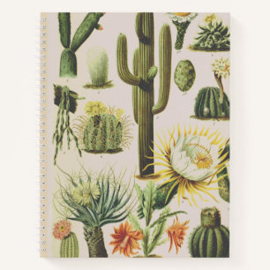 notebook met botanische cactus notitieboek