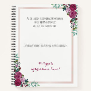 notebook met een Bridesmaid   Alternatief idee Notitieboek