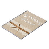Notebook met landburlap-twine Wedding Planner Notitieboek (Linkerzijde)