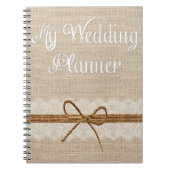 Notebook met landburlap-twine Wedding Planner Notitieboek (Voorkant)