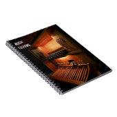 notebook met muzieknoten notitieboek (Rechterzijde)