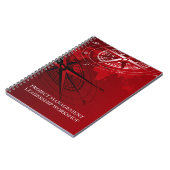 notebook met projectleiding notitieboek (Linkerzijde)