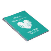notebook met Turquoise blue trouwplanner Notitieboek (Rechterzijde)