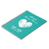 notebook met Turquoise blue trouwplanner Notitieboek (Linkerzijde)