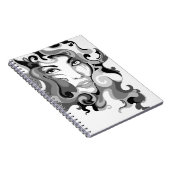 notebook met zwarte en witte graffiti notitieboek (Rechterzijde)