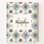 Notebook Name Magic Academy Wizard School Blue Notitieboek (Achterkant)