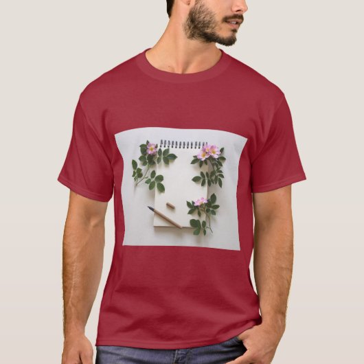 Notebook & Notes Schrijver T-shirt (Voorkant)