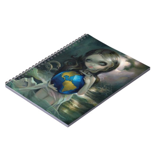 Notebook over de "wereld" notitieboek (Linkerzijde)