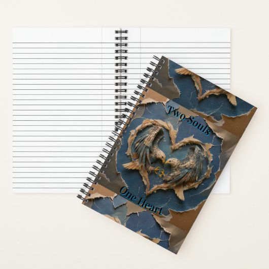 Notebook Paper Cut Eagle Two Souls One Heart Notitieboek (Binnen)