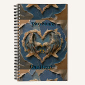 Notebook Paper Cut Eagle Two Souls One Heart Notitieboek (Voorkant)